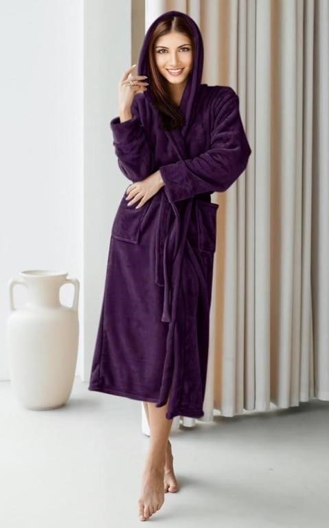 NY THREDS Women's Fleece Long Robe