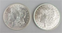 2 1921 90% Silver Morgan Dollars.