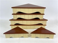 Wooden Corner Shelves