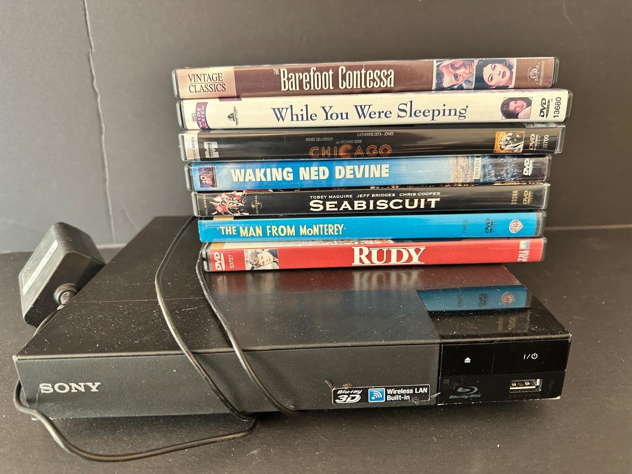 DVD Player and Assorted DVD’s