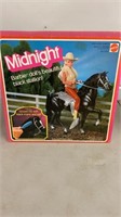 Midnight Barbie horse new in box