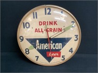Vintage American Brewery Electric Wall Clock
