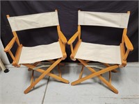 2 Gold Medal Director Chairs 34×24.5×15.5