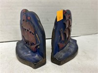 Bookends - Heavy Cast Iron Ship Decor