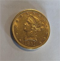 1881 $10 Gold Coin