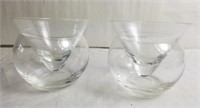 Pair of martini glasses with chillers