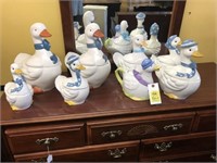 FLOCK OF GEESE COOKIE JARS (8)