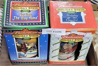 BUDWEISER 2001 & 2002 HOLIDAY STEINS IN BOXES
