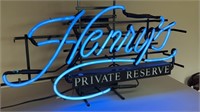 "Henry's Private Reserve" Neon Light