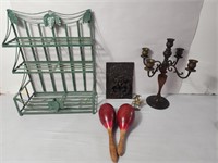 Vintage misc items - cast brass Victorian-style