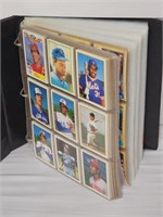 63 Page vtg sports card binder MLB 1980s lot