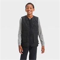 Boys' Quilted Vest - All in Motion Black M