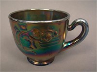 Fenton Kittens Handled Cup only – Blue (rare;