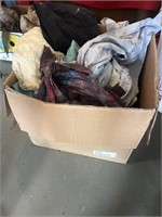 Large box of assorted clothing, including Jordan