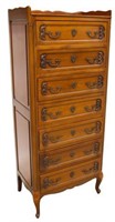 FRENCH LOUIS XV STYLE FRUITWOOD SEMAINIER