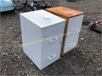 (2) METAL TWO DRAWER STORAGECABINETS