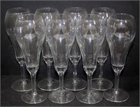 Eight Glass Champagne Glasses