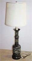 Metal Table Lamp with Painted Raised