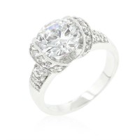 Gorgeous 2.79ct White Sapphire Tension Set Ring