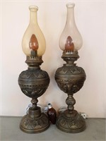 Pair of Metal Lamps