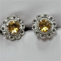 $200 Silver Citrine Earrings