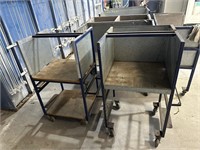 2 Steel Mobile Storage Stands