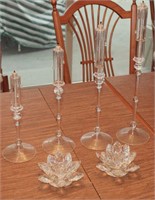 Glass Candles & Candle Holders Lot