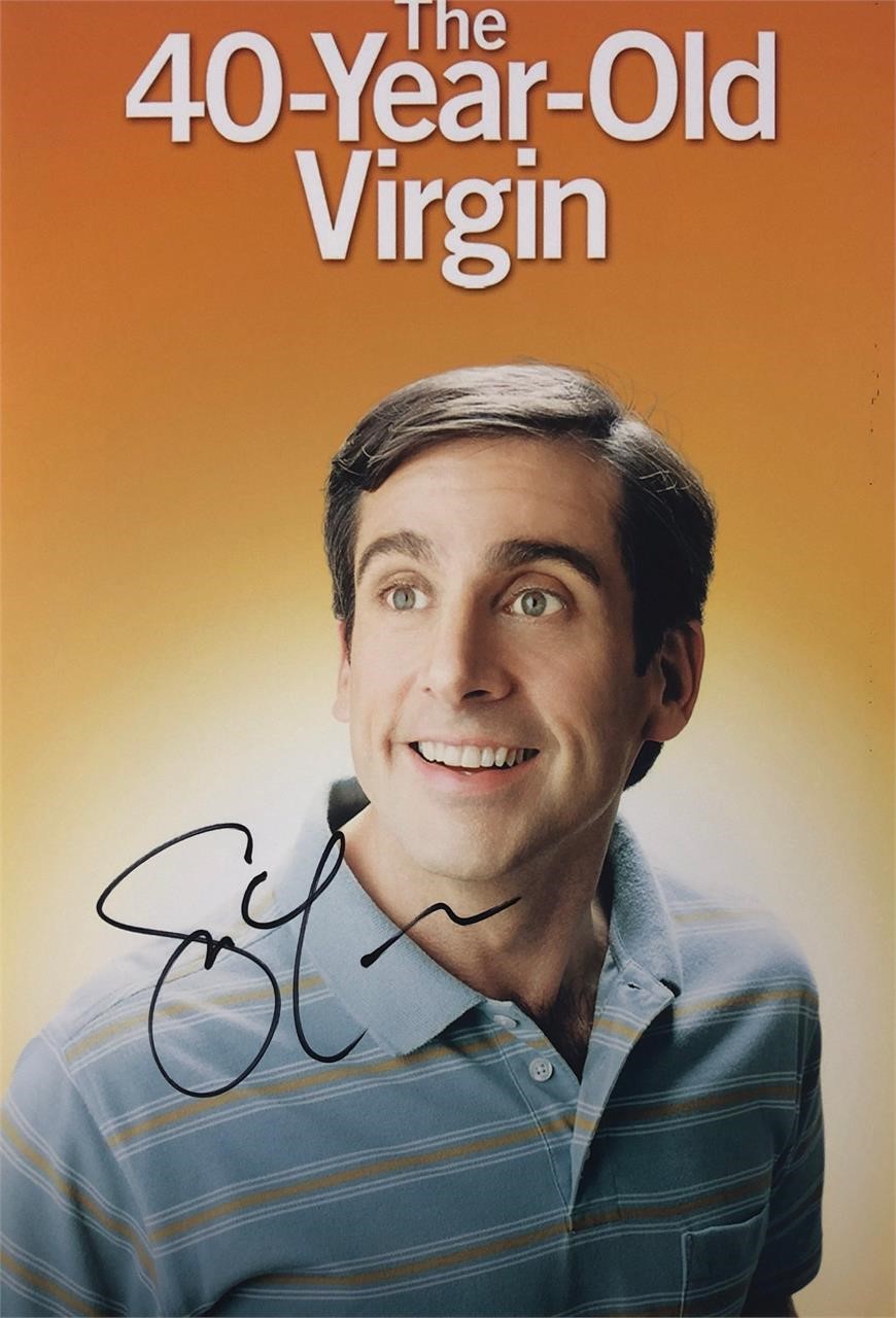 40 Years Old Virgin Poster Autograph