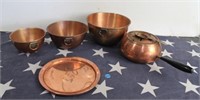 Copper Bowls Set