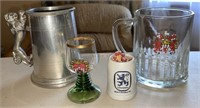 Misc Lot:  Lion Handle Beer Stein, Lowenbrau