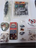 Lot of Various Beads , Pins, Fishing Style