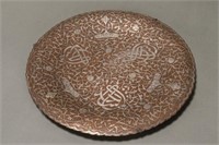 Heavy Copper and Silver Plate Plaque,