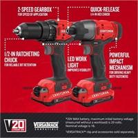 $149  CRAFTSMAN V20 2-Tool 20V Max Kit w/ Case