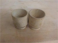 2 sm. Wood cups 2"