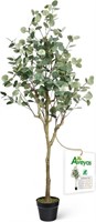 Aveyas 6ft Tall Artificial Eucalyptus Tree