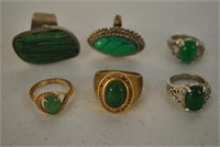 6 Antique Asian Rings