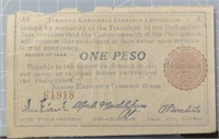 Filipino treasury emergency currency certificate