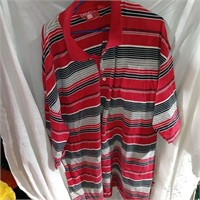Volution 72 Red Striped 90s Rap T-shirt 5XL Size
