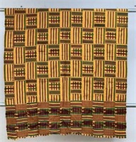 African Kente Cloth Handmade Quilt top