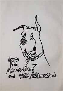 Brad Anderson drawn and signed sketch