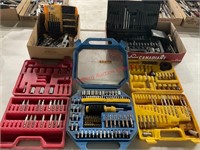 Assorted Drill Bits, & Cases