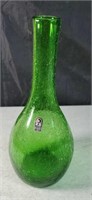 Pilgrim glass crackled vase approx 11 inches tall