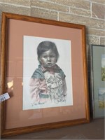 Little Apache by Joe Belt framed native print