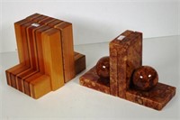 Two various pairs table-top bookends