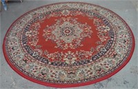 Large Belgium round floor rug