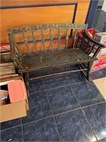 Antique Painted Rocking Bench
