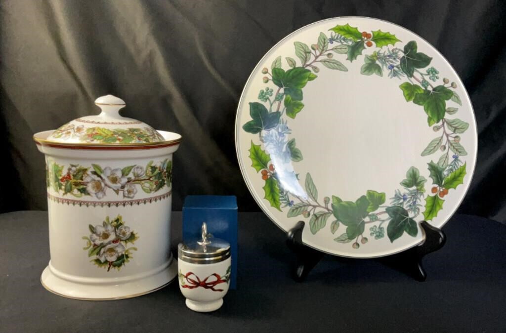 Spode Holiday Plate and Jars