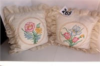 (2) Handmade Decorative Pillows 15" Square (U236)