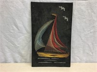 WIRE ART WALL HANGING - SAILBOAT