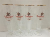 Set of 4 Budweiser glasses